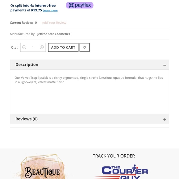 Jeffree Star Velvet Trap in Fire Starter Lipstick .12 oz - Picture 4 of 6